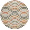 Edge Collections - 8' - Orange - Abstract Geometric Area Rug for Indoor and Outdoor Use - 1 Piece